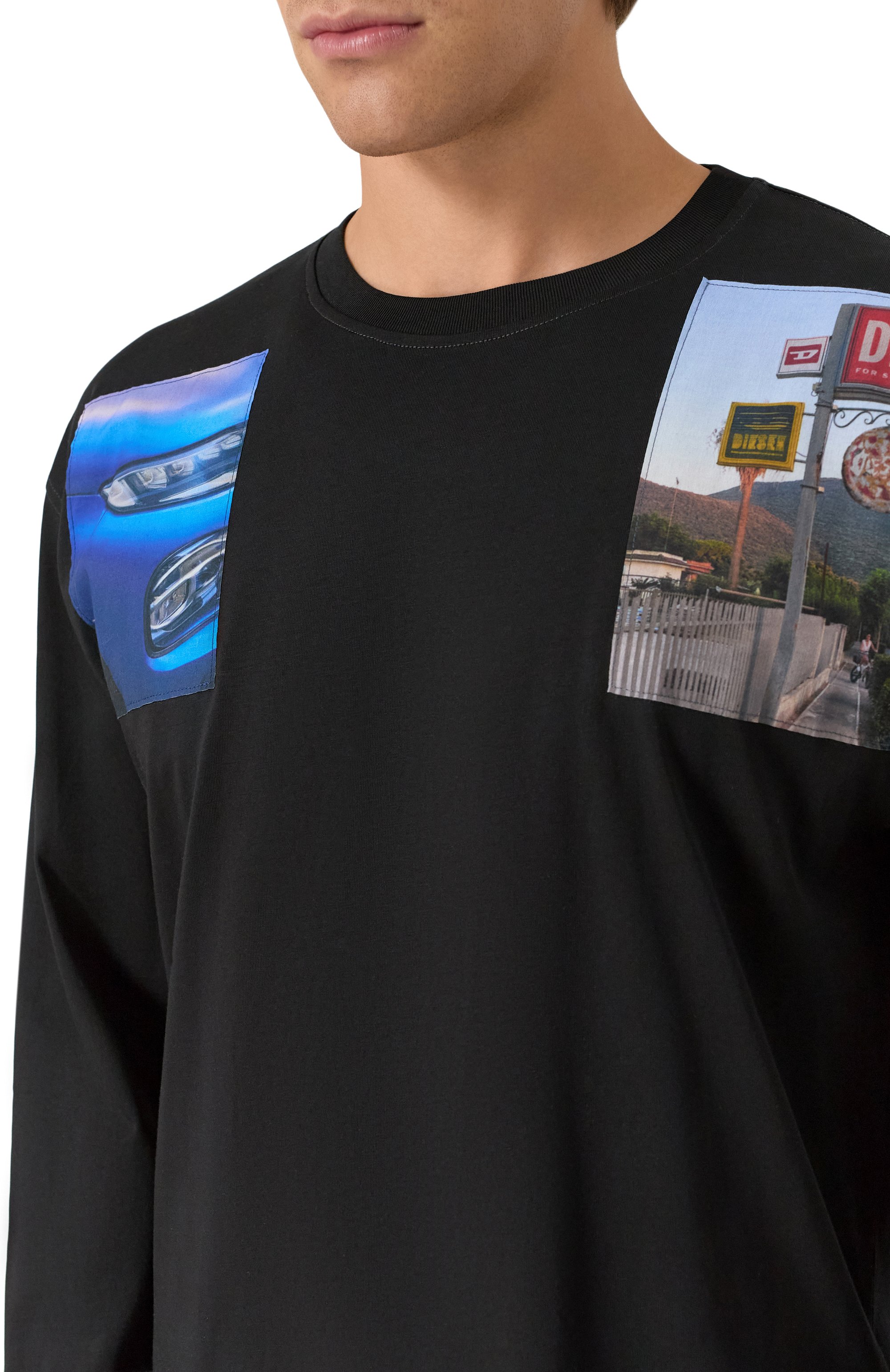 Хлопковый лонгслив DIESEL, арт. A19468/0PLAT, фото 5