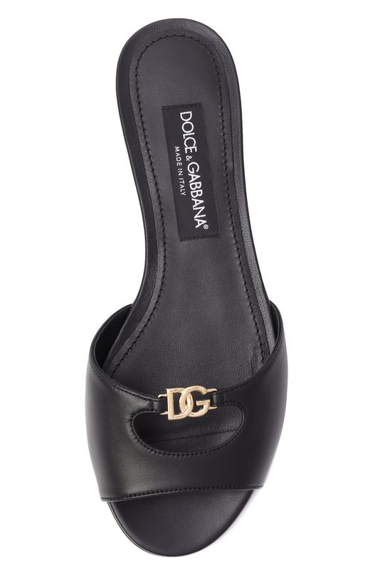 Кожаные шлепанцы Bianca Dolce & Gabbana CQ0684/A1953 Чёрный  CQ0684/A1953 Фото 6