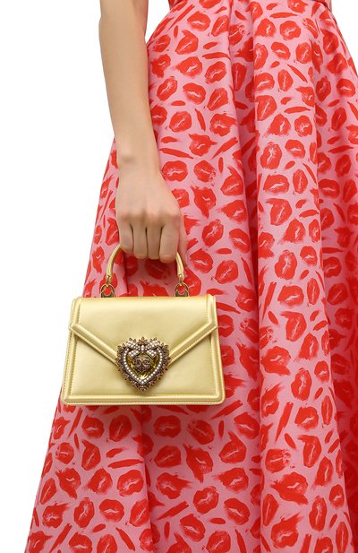 Сумка devotion DOLCE & GABBANA желтого цвета по цене 176000 руб., арт. BB6711/AW132, фото 2 Сумка devotion DOLCE & GABBANA, арт. BB6711/AW132, фото 2