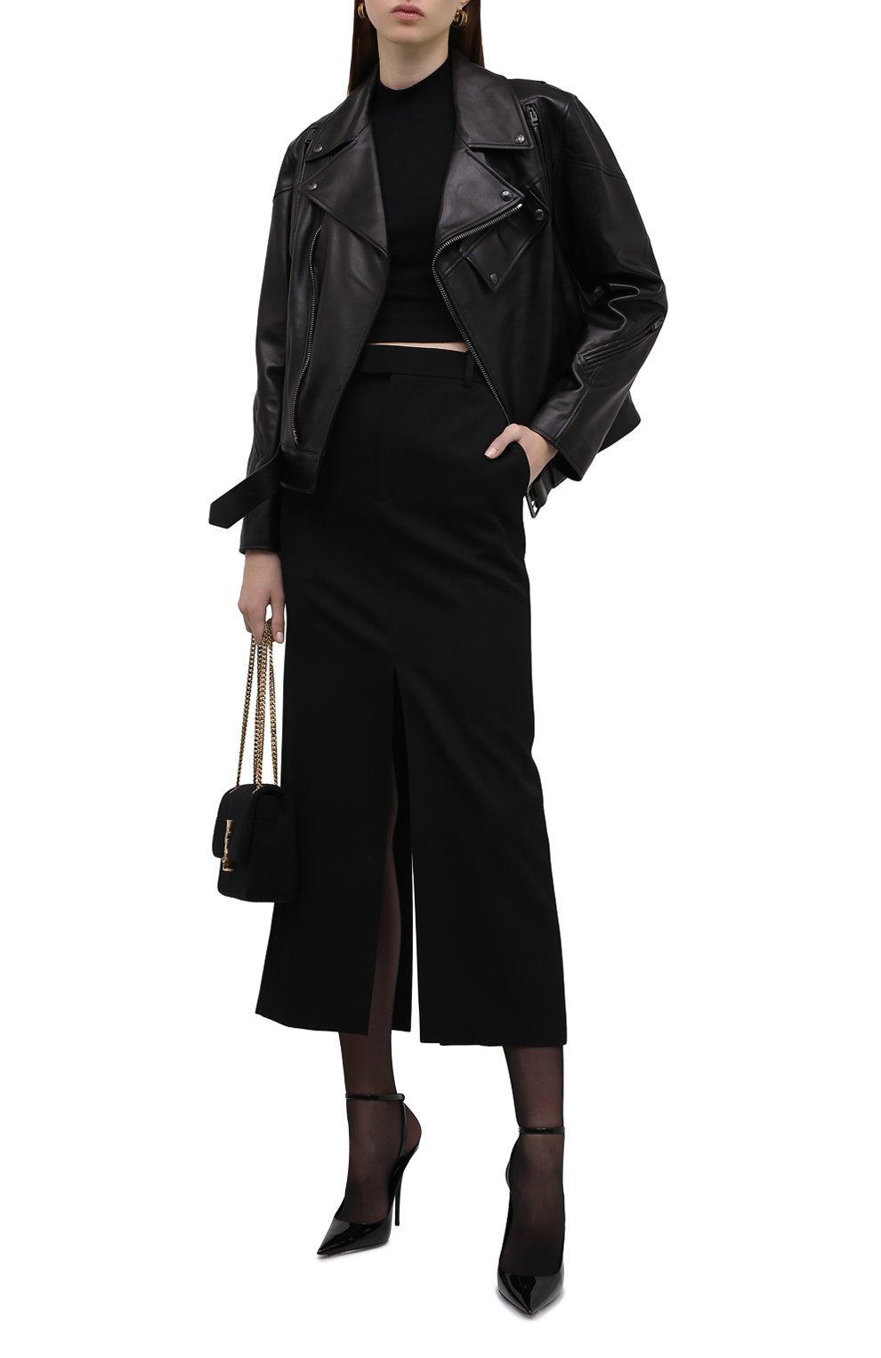 Кожаные туфли instinct SAINT LAURENT, арт. 656824/0NP00, фото 2