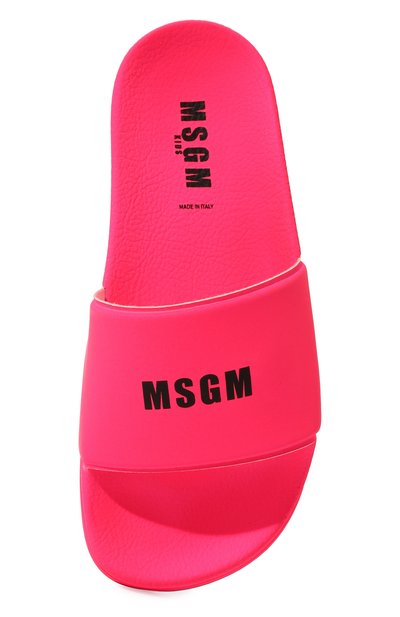 Шлепанцы MSGM KIDS фуксия цвета по цене 8755 руб., арт. 76280/36-40, фото 4 Шлепанцы MSGM KIDS, арт. 76280/36-40, фото 4