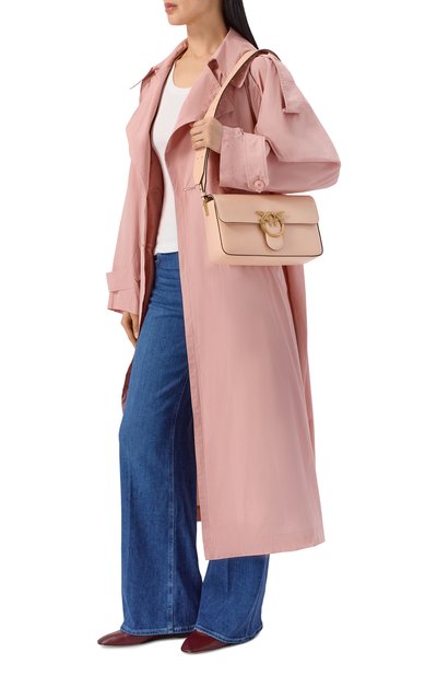 Сумка love one slouchy medium PINKO светло-розового цвета по цене 39950 руб., арт. 106243/A2X6, фото 3 Сумка love one slouchy medium PINKO, арт. 106243/A2X6, фото 3