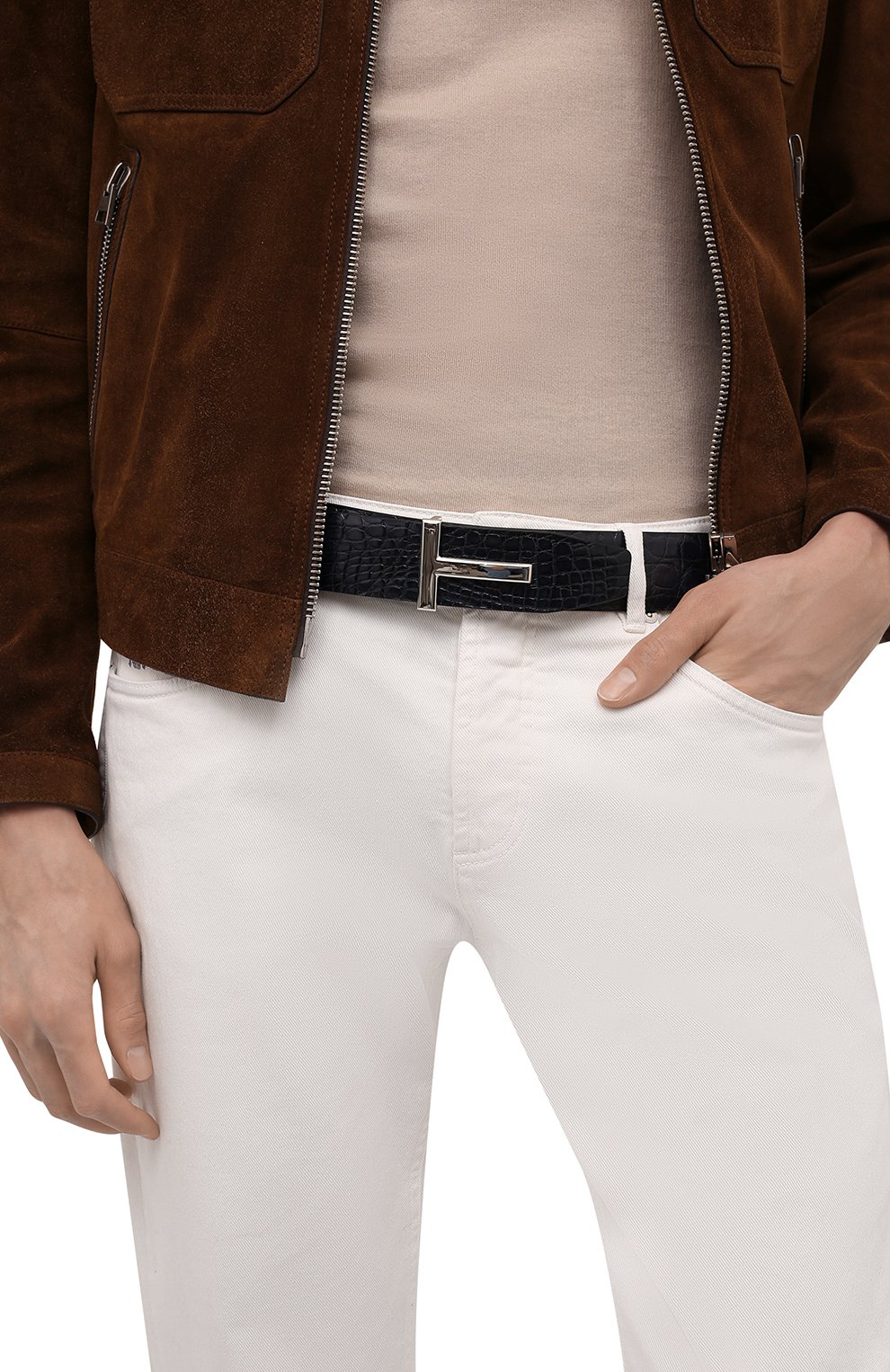 Ремень из кожи каймана TOM FORD, арт. TB178P-A19/CYAC, фото 2