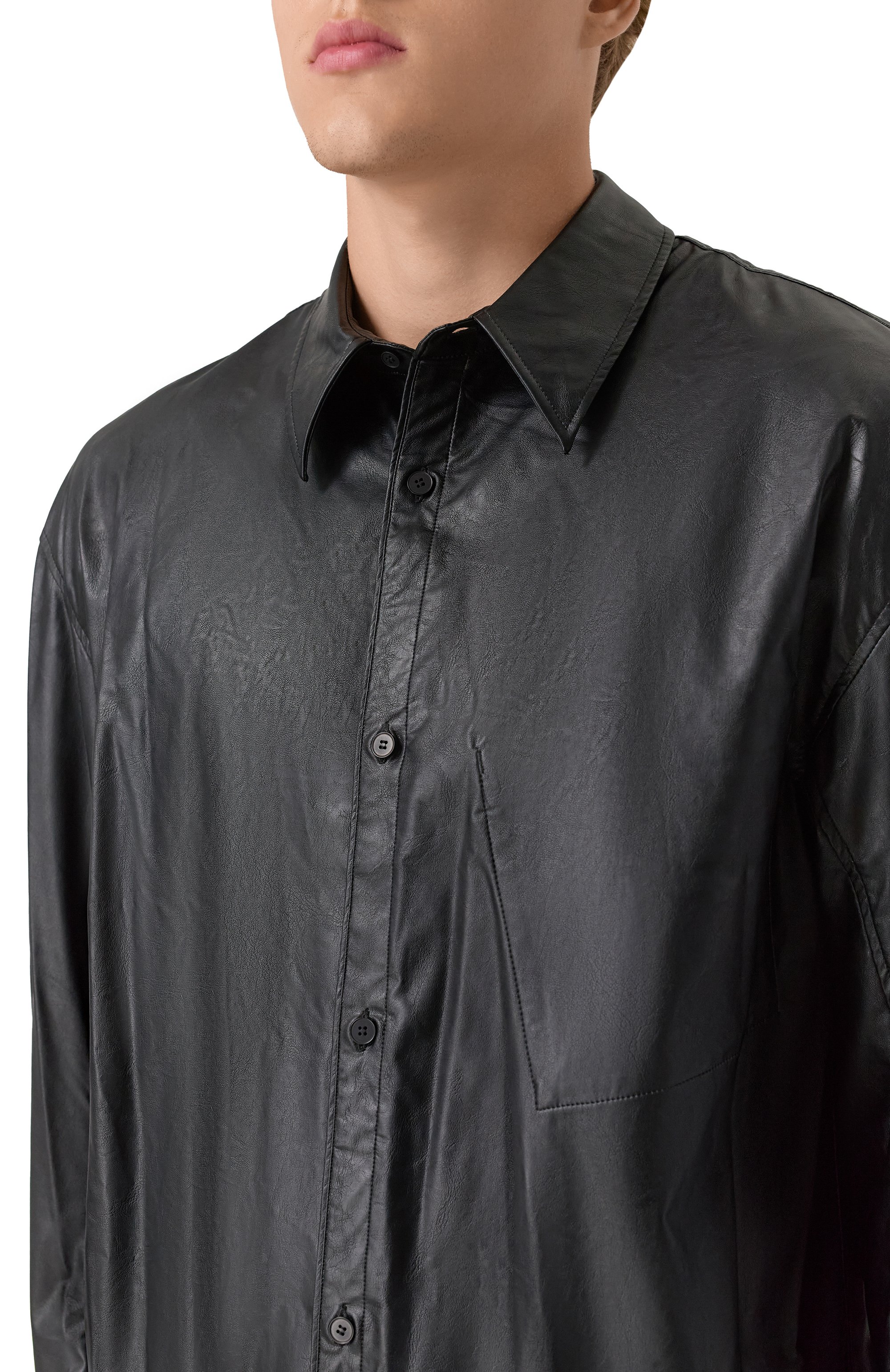 Рубашка из экокожи attachment x vein ATTACHMENT, арт. VS51-315, фото 5