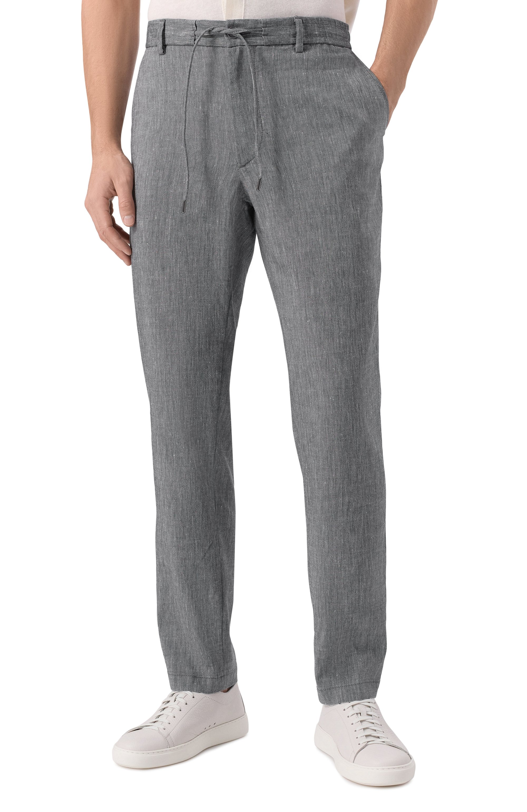 Брюки изо льна и вискозы BOSS, арт. 50540480, фото 3