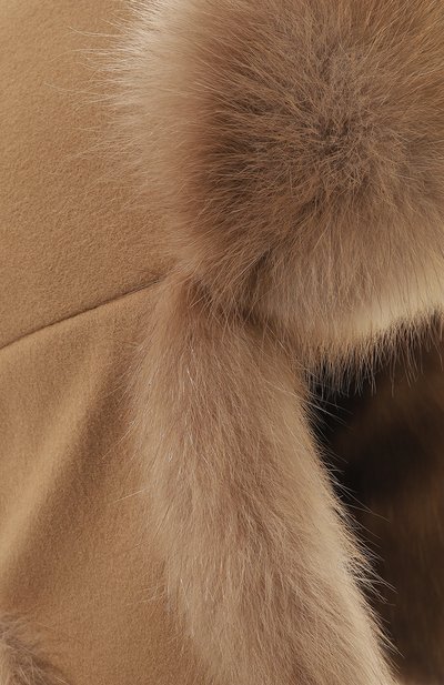 Кашемировая шапка-ушанка с мехом соболя FURLAND, арт. 0201414210043100016, фото 3