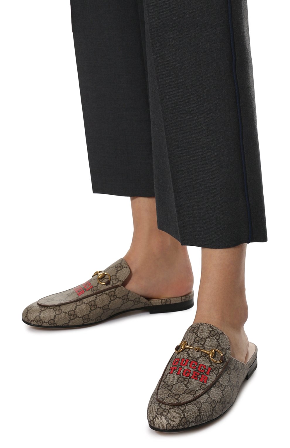 Комбинированные сабо tiger gg princetown GUCCI, арт. 687841/UTG10, фото 3