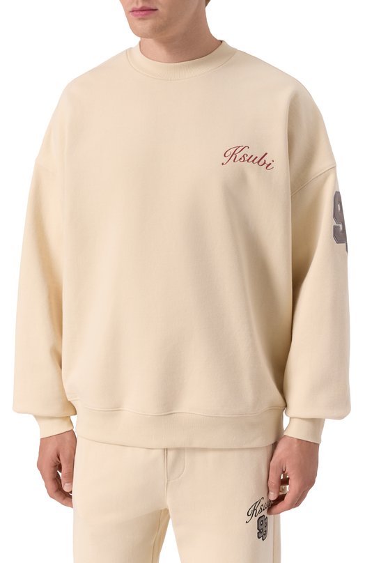 Хлопковый свитшот Ksubi MSP25FL004 Бежевый  MSP25FL004 Фото 3