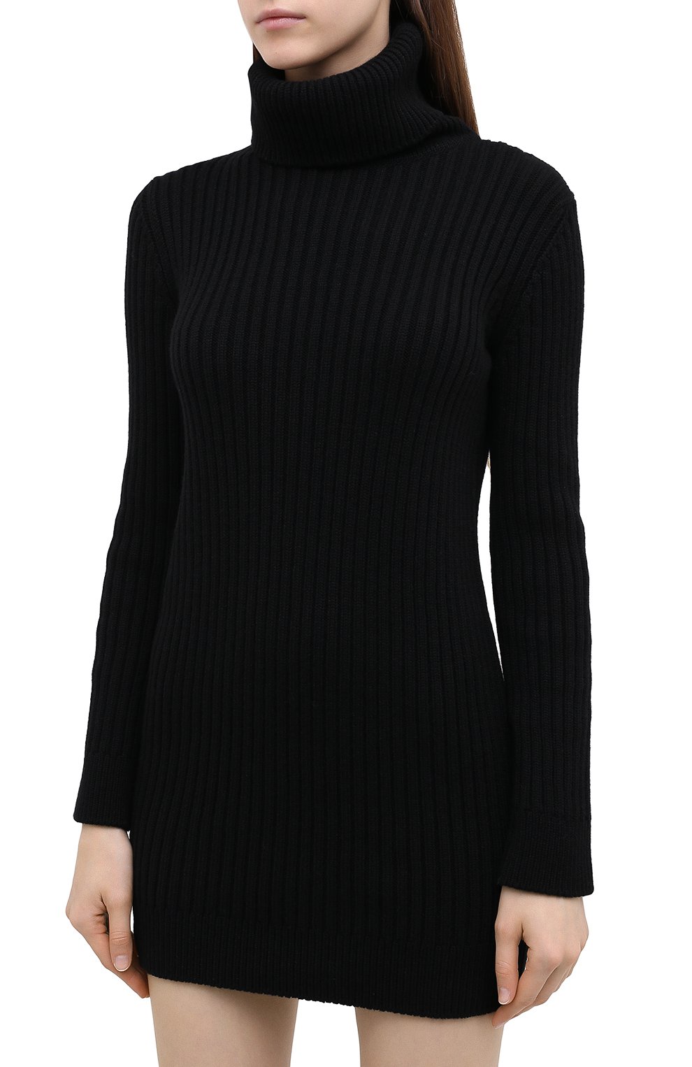 Кашемировое платье SAINT LAURENT черного цвета по цене 180500 руб., арт. 636046/YALJ2, фото 3 Кашемировое платье SAINT LAURENT, арт. 636046/YALJ2, фото 3