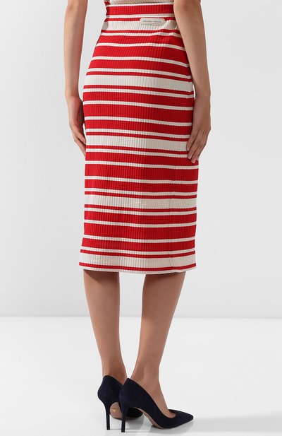Вязаная юбка-миди в полоску PRADA, арт. 31092-1R1T-F0011, фото 4