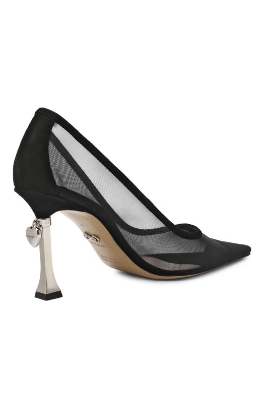 Комбинированные туфли Puffy Heart Ring 95 Mach & Mach PF25-S0964-95-X22-BLK Чёрный  PF25-S0964-95-X22-BLK Фото 5