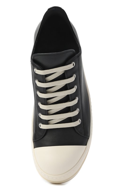 Кожаные кеды Temple Rick Owens RU01F2891/LC0 Чёрный  RU01F2891/LC0 Фото 5