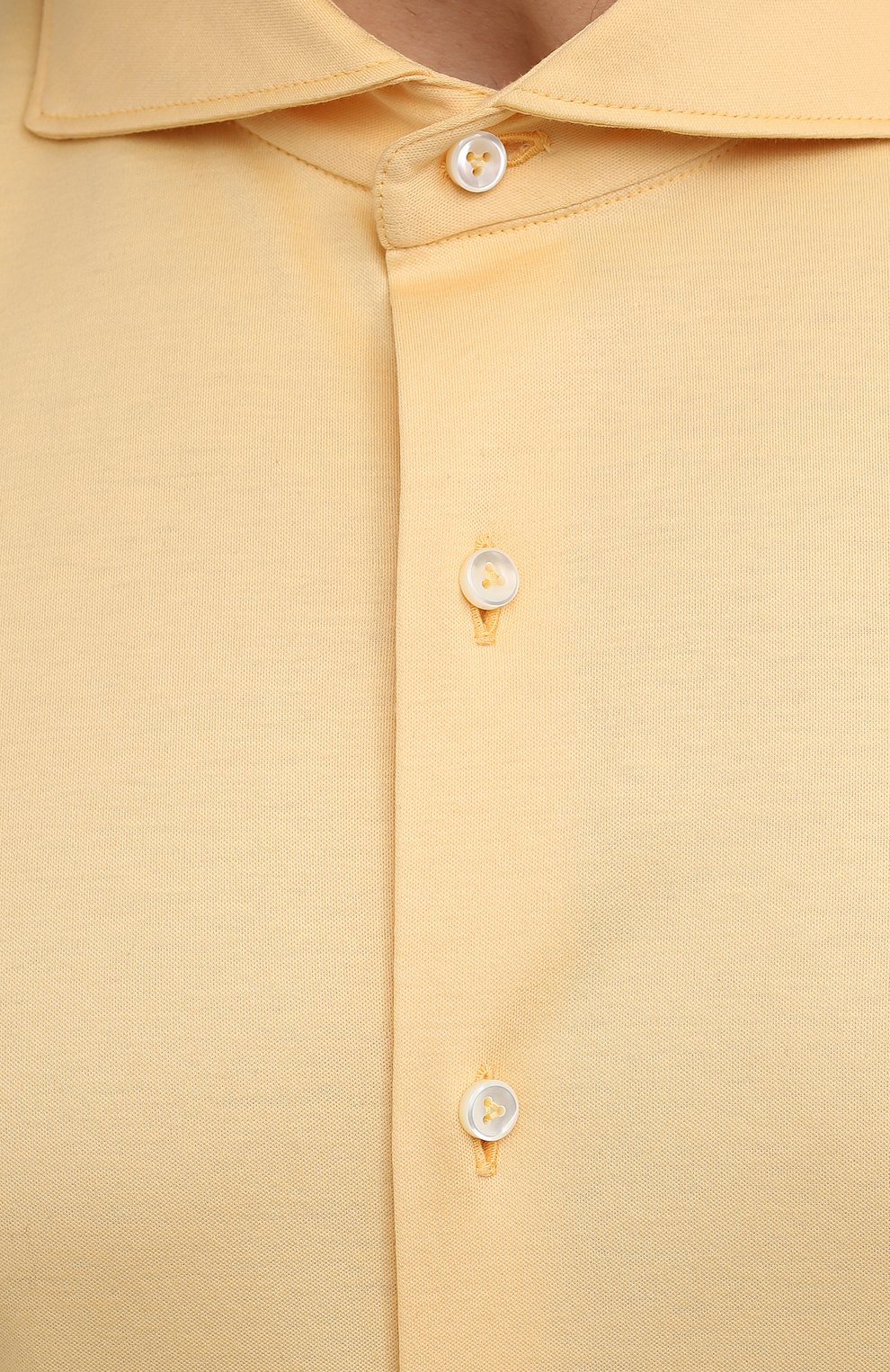 Хлопковая рубашка VAN LAACK желтого цвета по цене 24250 руб., арт. M-PER0N-SSF/180031/3XL, фото 5 Хлопковая рубашка VAN LAACK, арт. M-PER0N-SSF/180031/3XL, фото 5