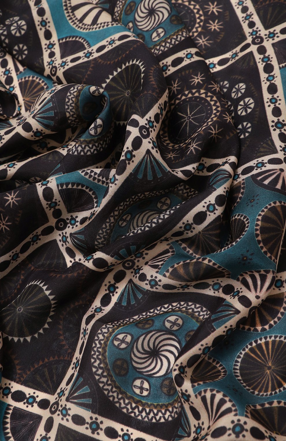 Шелковый платок византийский орнамент GOURJI, арт. T21VISBL7R/1, фото 5