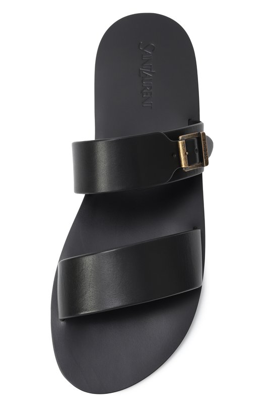 Кожаные шлепанцы Ios Saint Laurent 820533/DWE00 Чёрный  820533/DWE00 Фото 6