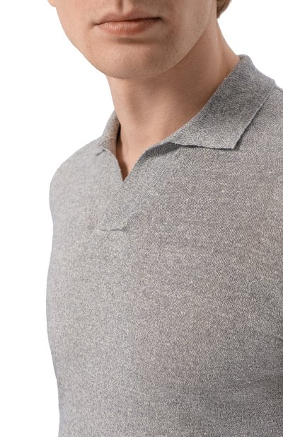 Поло изо льна и хлопка ANDREA CAMPAGNA, арт. PL1MCSK/LC14R, фото 5