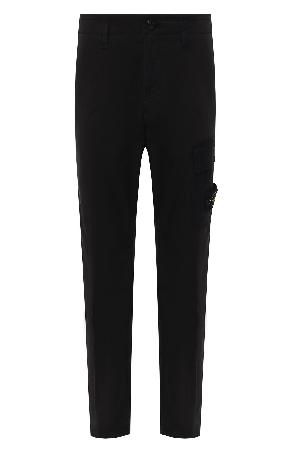 Хлопковые брюки-карго STONE ISLAND черного цвета по цене 24950 руб., арт. 741531419, фото 1 Хлопковые брюки-карго STONE ISLAND, арт. 741531419, фото 1