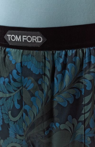 Шелковые домашние брюки TOM FORD темно-синего цвета по цене 130500 руб., арт. T4H20164, фото 5 Шелковые домашние брюки TOM FORD, арт. T4H20164, фото 5
