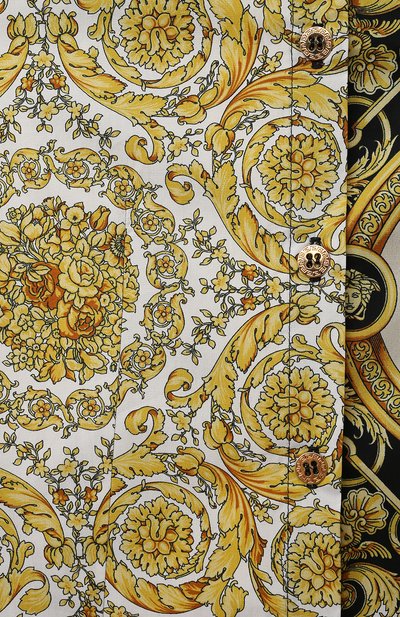 Хлопковая блузка VERSACE разноцветного цвета по цене 31750 руб., арт. 1000193/1A00306/4A-6A, фото 3 Хлопковая блузка VERSACE, арт. 1000193/1A00306/4A-6A, фото 3