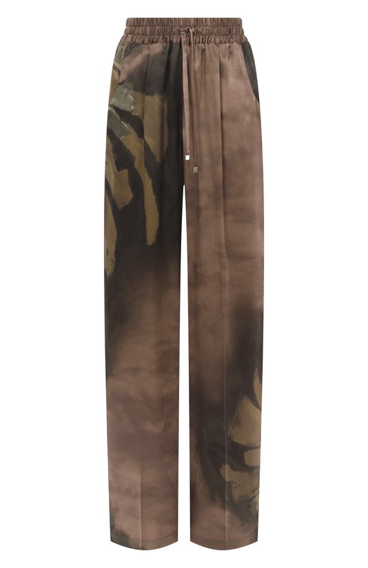 Шелковые брюки Kiton D48122K0585G03 Коричневый D48122K0585G03