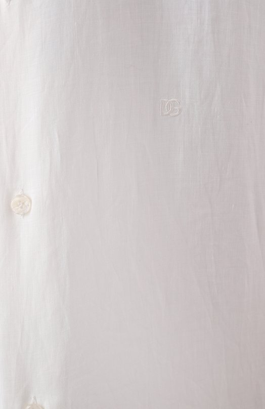 Льняная рубашка Dolce & Gabbana G5KE1Z/FU4IK Белый  G5KE1Z/FU4IK Фото 6