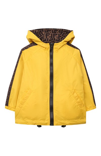Двусторонняя ветровка FENDI желтого цвета по цене 62650 руб., арт. JUA092/AEYC/8A-12+, фото 1 Двусторонняя ветровка FENDI, арт. JUA092/AEYC/8A-12+, фото 1