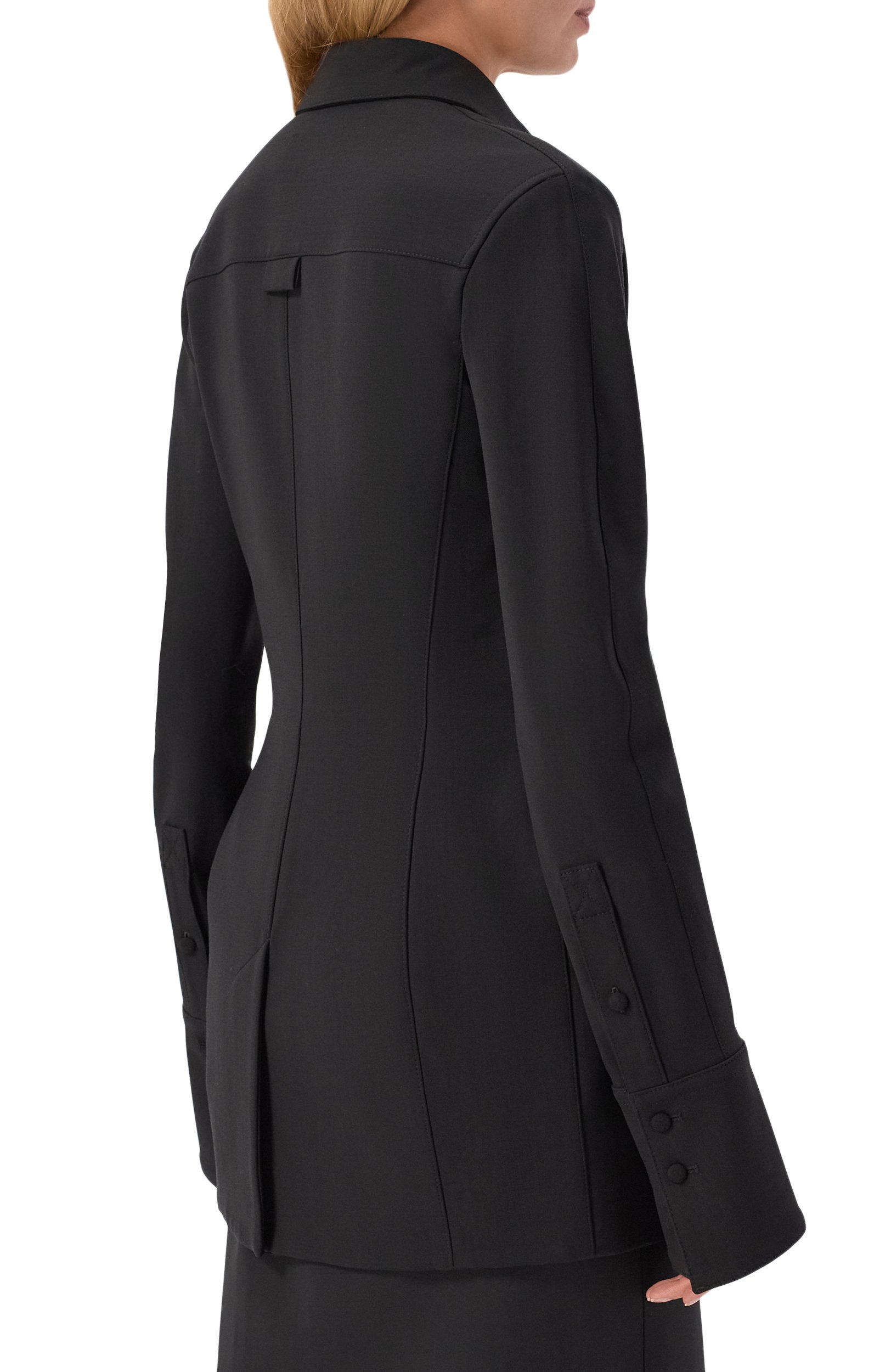 Шерстяной жакет MUGLER черного цвета по цене 256000 руб., арт. 26F1VE04831035, фото 4 Шерстяной жакет MUGLER, арт. 26F1VE04831035, фото 4