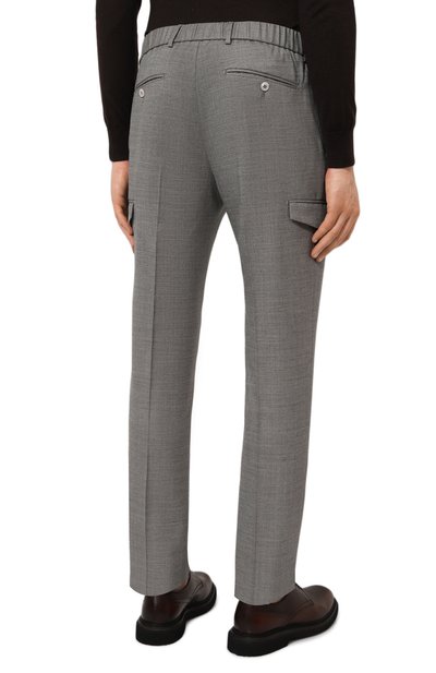 Шерстяные брюки-карго STEFANO RICCI серого цвета по цене 99500 руб., арт. M1T4300050/T052HA, фото 4 Шерстяные брюки-карго STEFANO RICCI, арт. M1T4300050/T052HA, фото 4