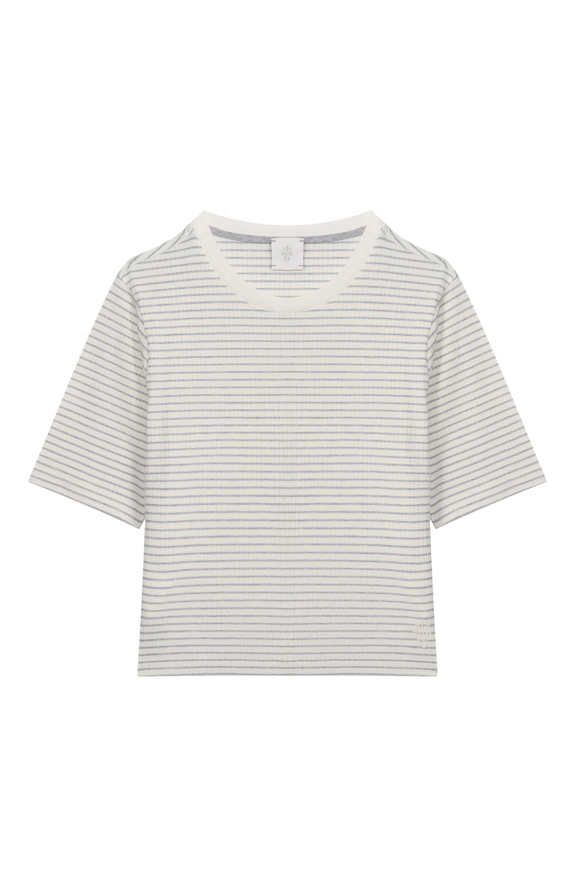 Футболка из вискозы ELEVENTY молочного цвета по цене 13350 руб., арт. EY8A01/J0552_001, фото 1 Футболка из вискозы ELEVENTY, арт. EY8A01/J0552_001, фото 1