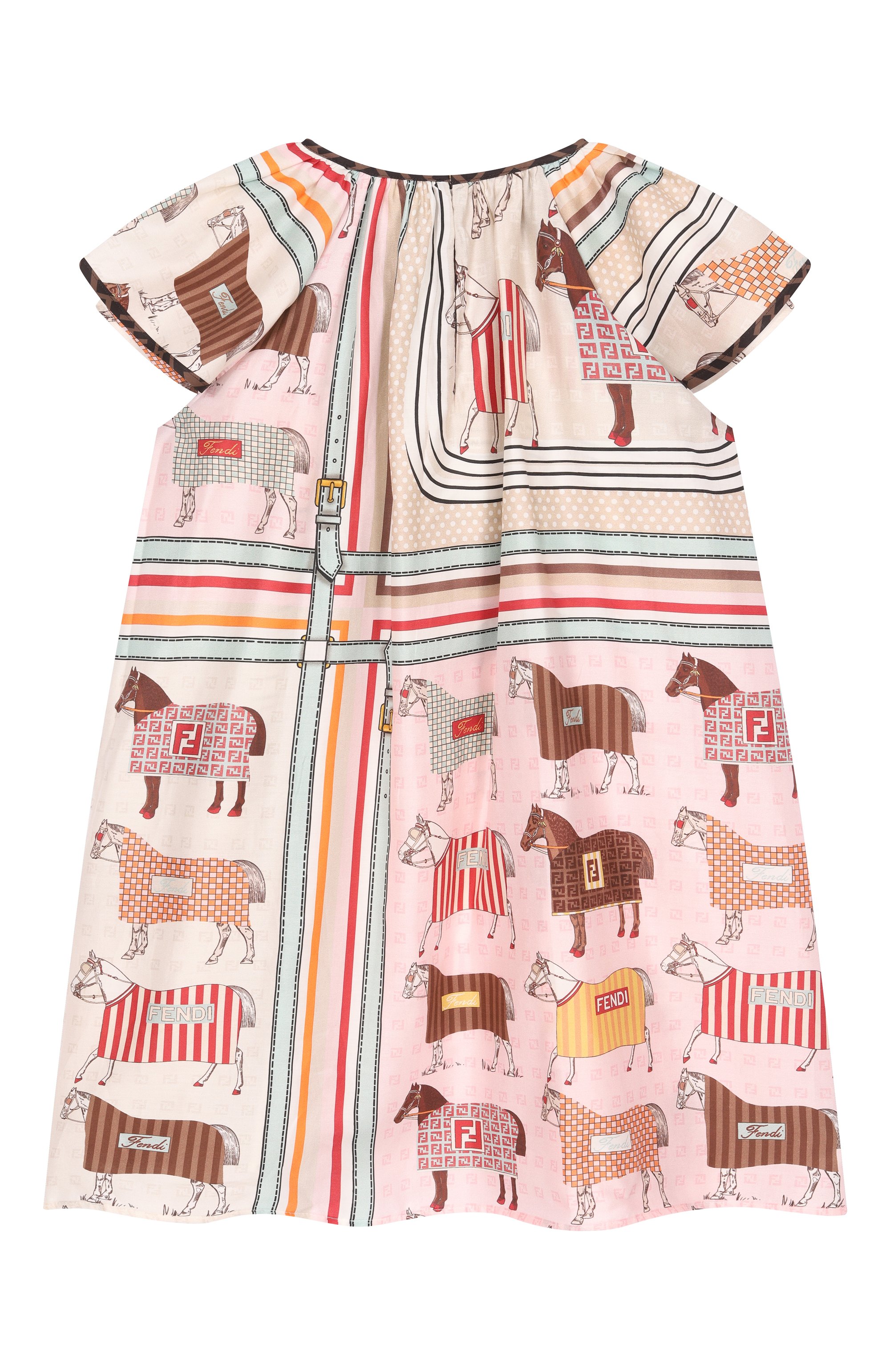 Платье из хлопка и шелка FENDI, арт. JFB838/AVVY/8A-12+, фото 2