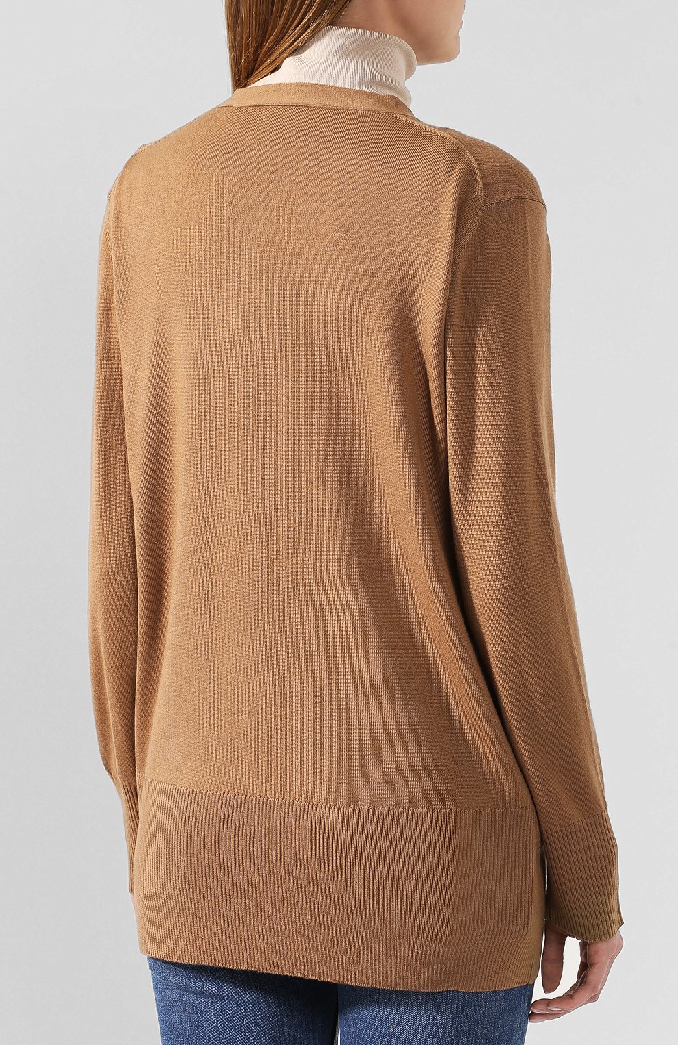 Шерстяной кардиган BURBERRY бежевого цвета по цене 99500 руб., арт. 8019289, фото 4 Шерстяной кардиган BURBERRY, арт. 8019289, фото 4