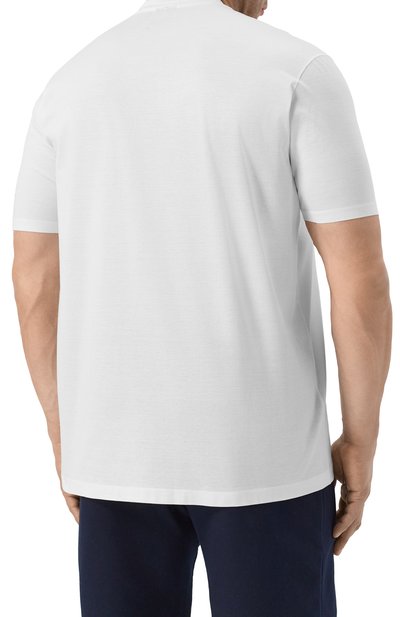 Хлопковая футболка PAUL&SHARK белого цвета по цене 22400 руб., арт. C0P1011/3XL-6XL, фото 4 Хлопковая футболка PAUL&SHARK, арт. C0P1011/3XL-6XL, фото 4