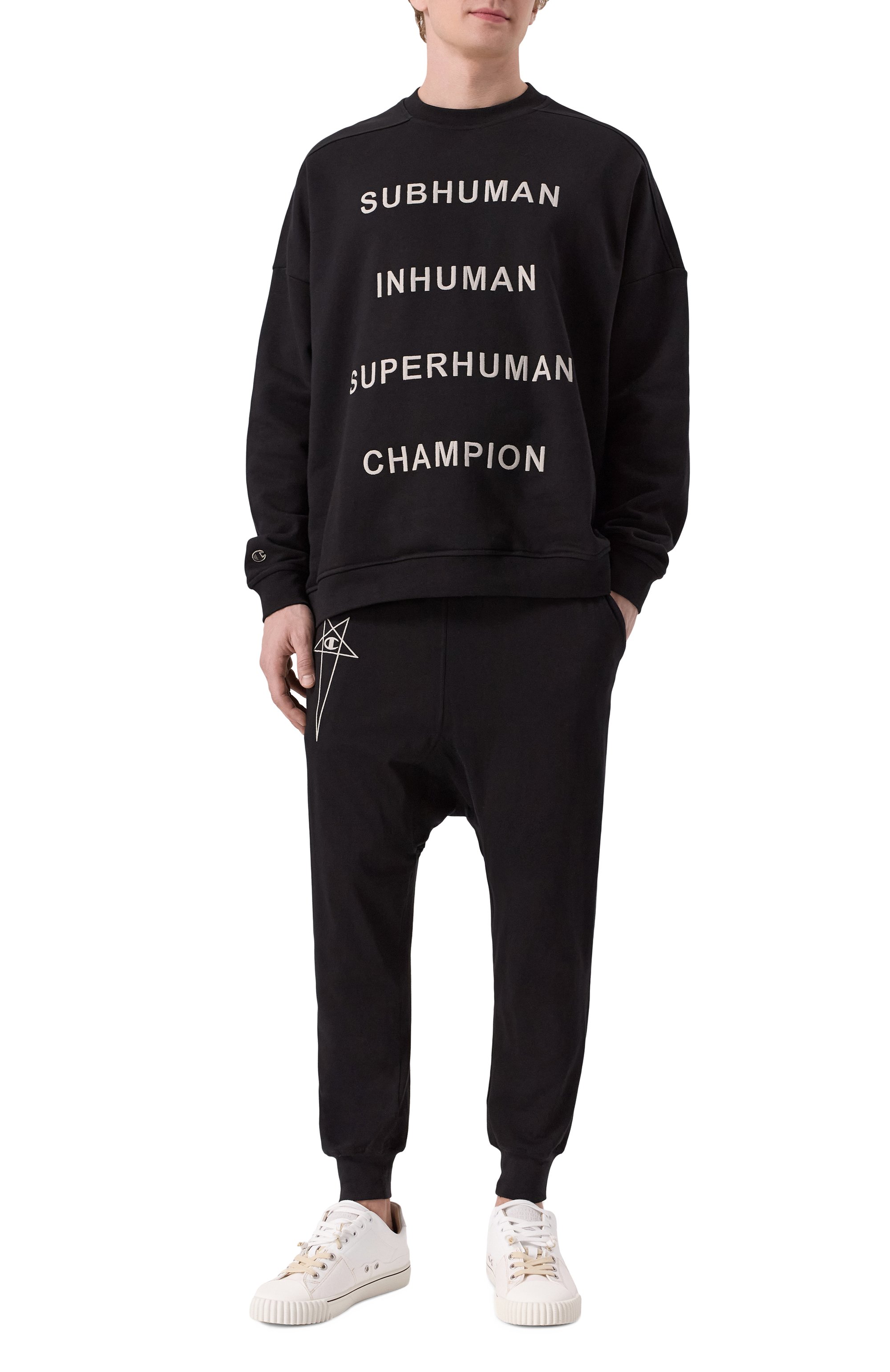 Хлопковые джоггеры rick owens x champion RICK OWENS, арт. CM01E1690/CHJG, фото 2