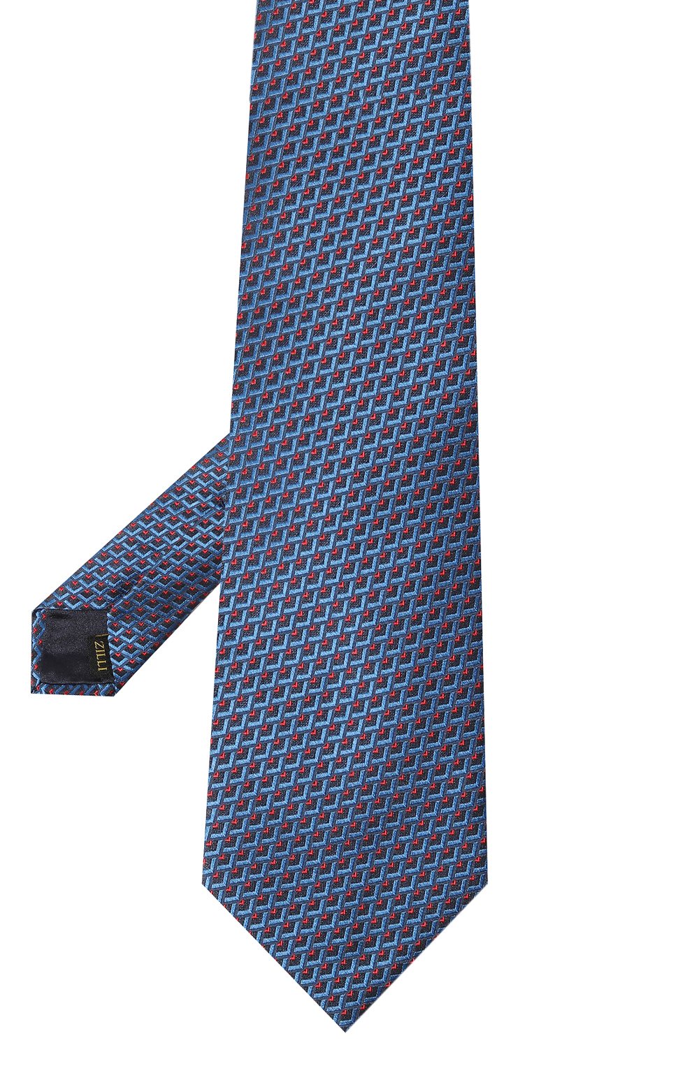 Шелковый галстук ZILLI синего цвета по цене 32350 руб., арт. 55009, фото 3 Шелковый галстук ZILLI, арт. 55009, фото 3