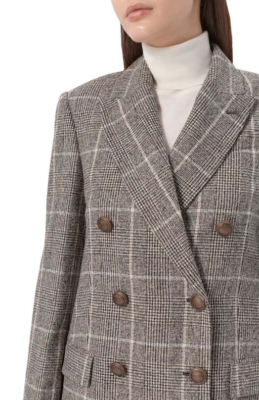 Шерстяной жакет Brunello Cucinelli MV4037053 Бежевый  MV4037053 Фото 5
