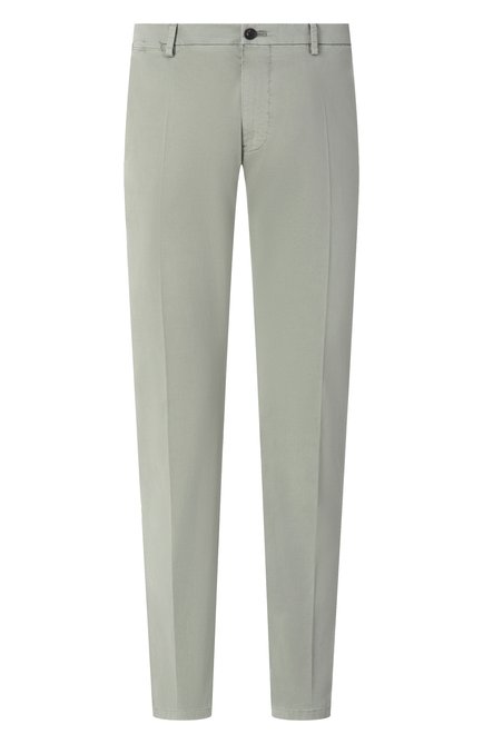 Мужские хлопковые брюки WINDSOR светло-зеленого цвета, арт. 13 CIN0-D 6 10001144 06/30041494 | Фото 1 (Материал сплава: Проставлено; Драгоценные камни: Проставлено; Длина (брюки, джинсы): Стандартные; Материал внешний: Хлопок)