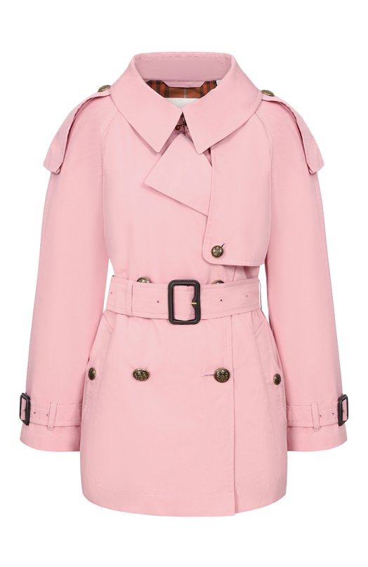 Хлопковый тренч Burberry 8118704 Розовый 8118704
