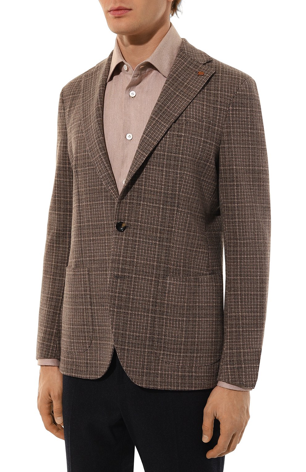 Пиджак из хлопка и шерсти SARTORIA LATORRE коричневого цвета по цене 61550 руб., арт. JD74/JG051, фото 4 Пиджак из хлопка и шерсти SARTORIA LATORRE, арт. JD74/JG051, фото 4