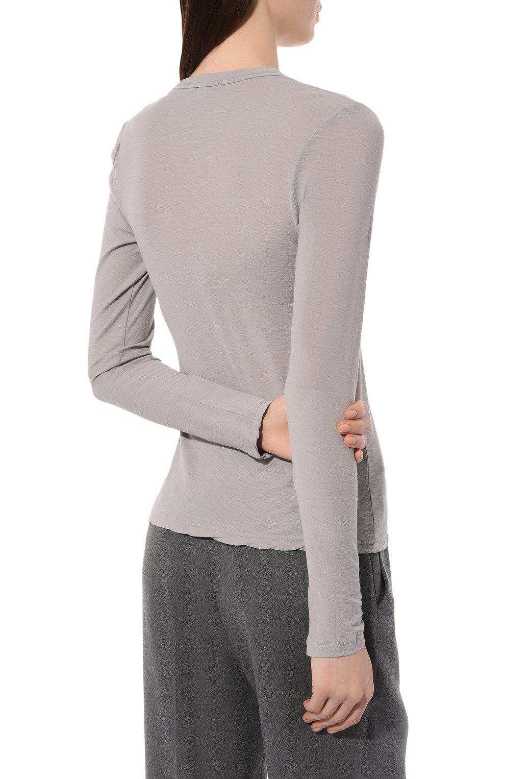 Хлопковый лонгслив JAMES PERSE, арт. WUA3361/FOG, фото 4