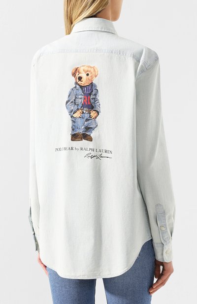 Хлопковая рубашка POLO RALPH LAUREN голубого цвета по цене 18800 руб., арт. 211784196, фото 4 Хлопковая рубашка POLO RALPH LAUREN, арт. 211784196, фото 4