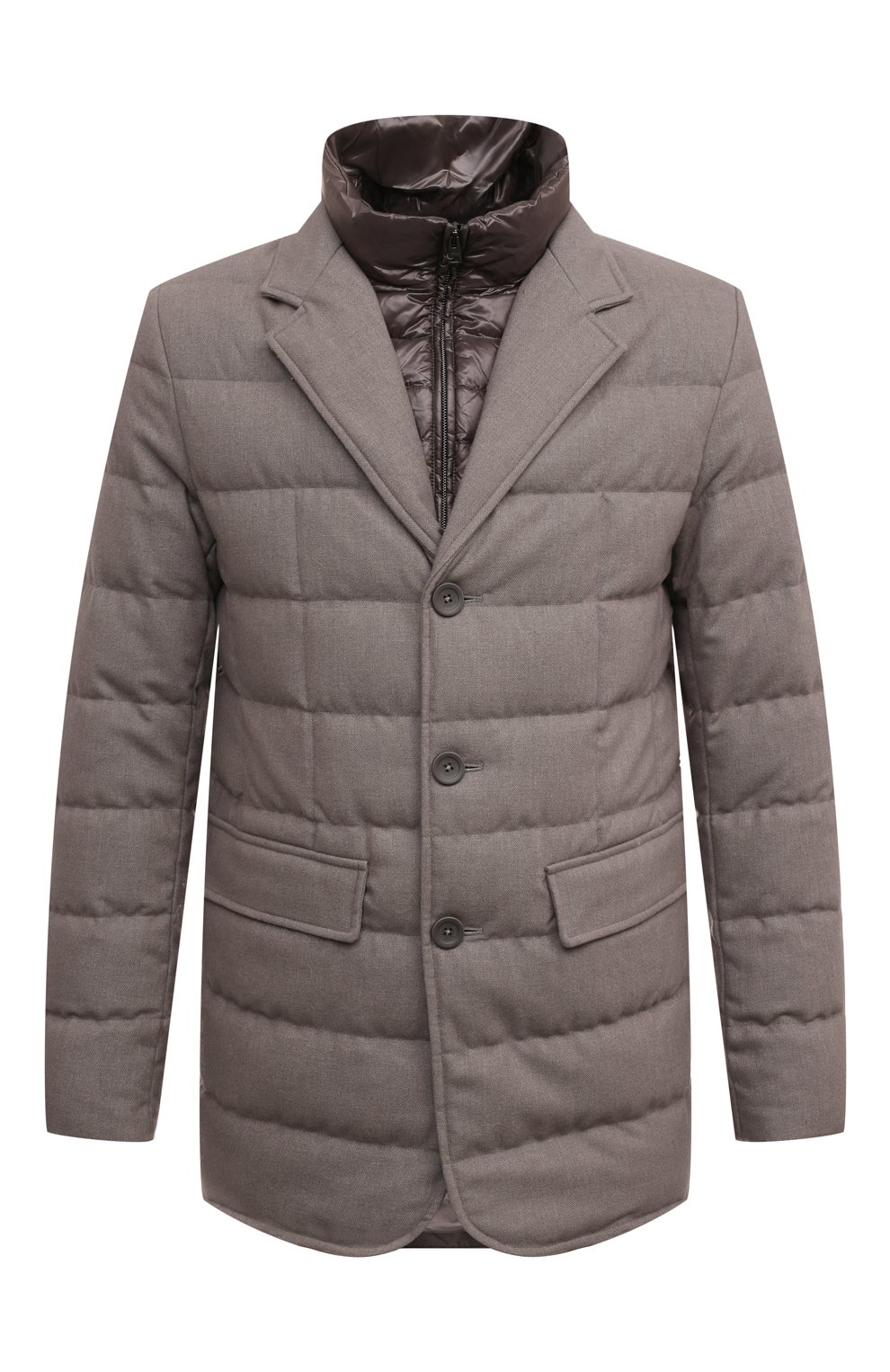 Пуховая куртка HERNO темно-серого цвета по цене 236500 руб., арт. PI001174U-RUS/33279, фото 1 Пуховая куртка HERNO, арт. PI001174U-RUS/33279, фото 1