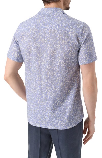 Рубашка из хлопка и льна CANALI, арт. CSM3055/GL03520, фото 4