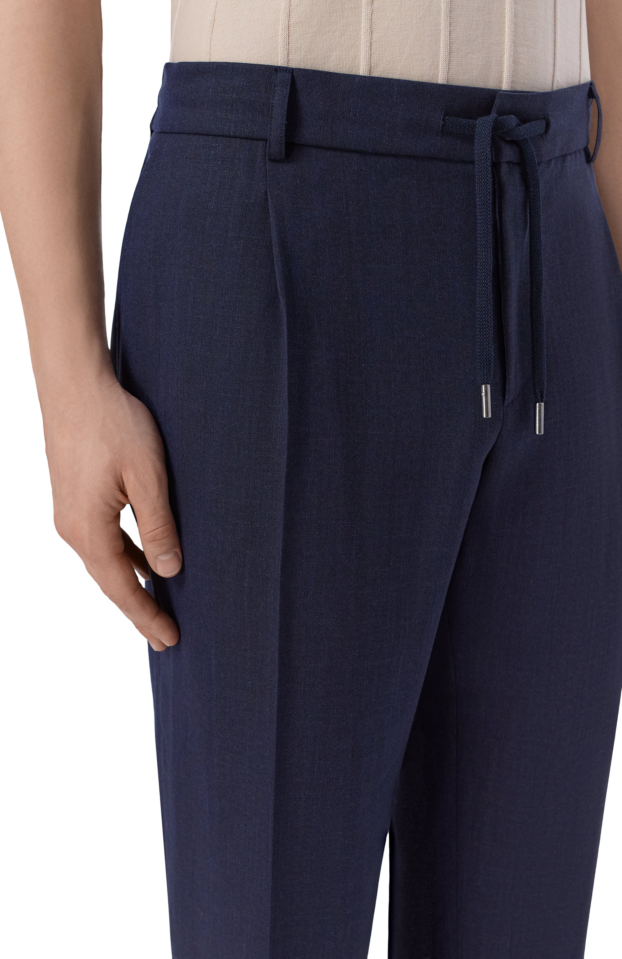 Брюки из шерсти и шелка CAPOBIANCO, арт. 20M807.LR00., фото 5