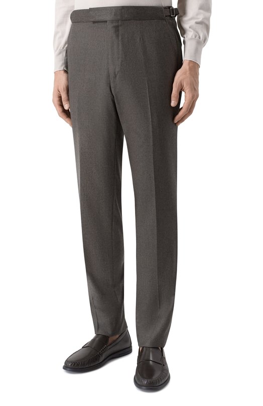 Шерстяные брюки Zegna 75A812/830F21A Коричневый  75A812/830F21A Фото 3