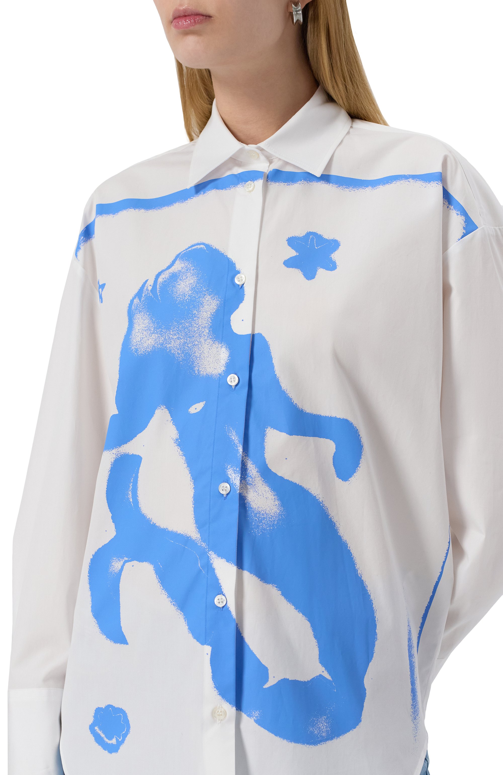 Хлопковая рубашка MSGM, арт. 3841MDE23X/257100, фото 4