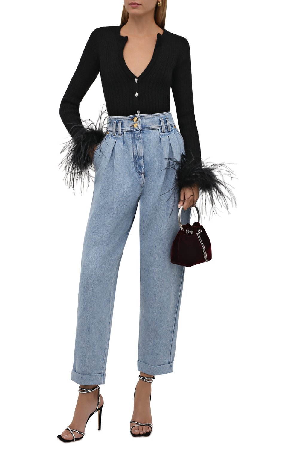 Кардиган с отделкой перьями GIUSEPPE DI MORABITO, арт. FW21116KN-156, фото 2