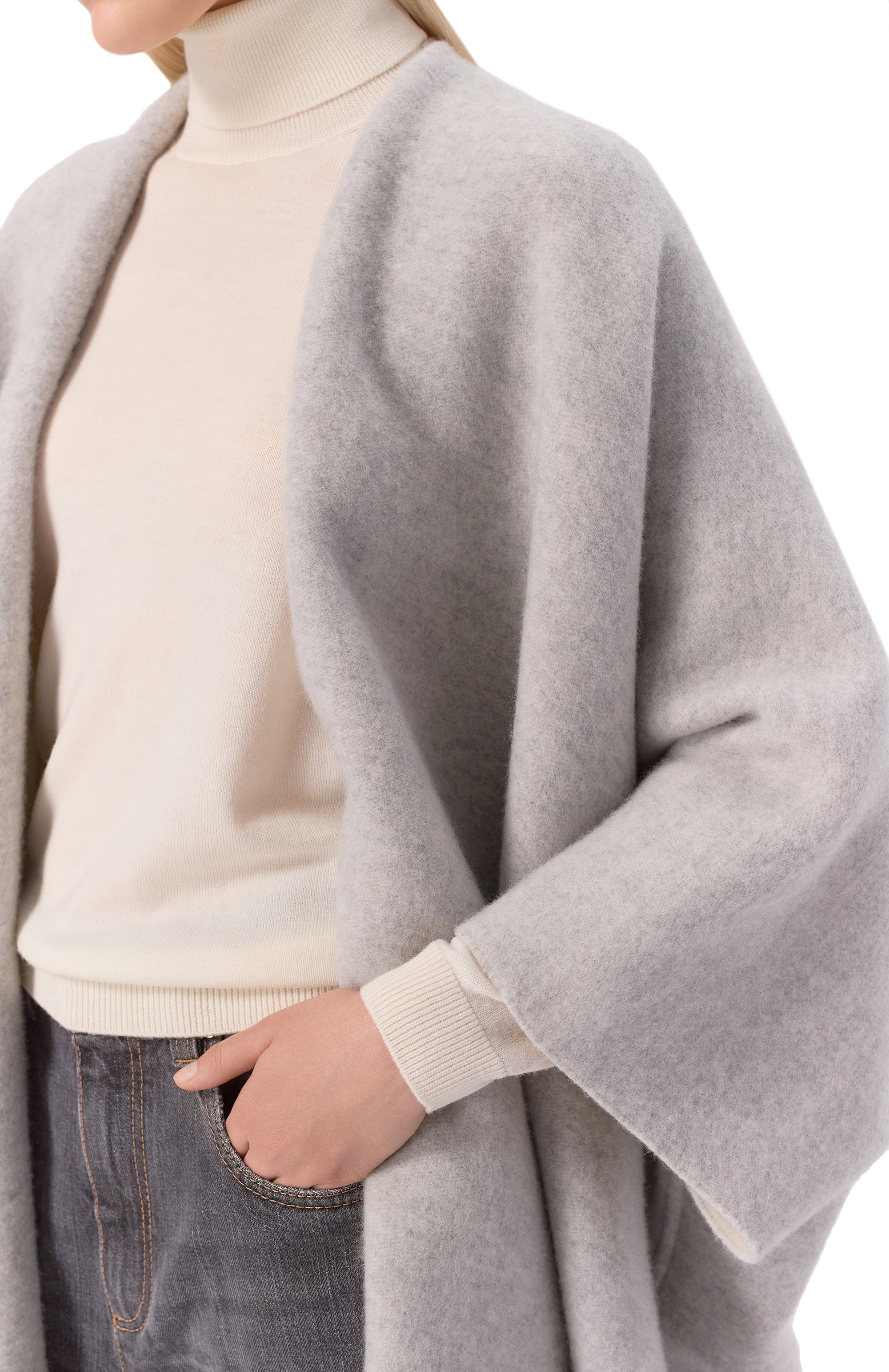 Пончо из шерсти и кашемира BRUNELLO CUCINELLI, арт. MSCDAGP42, фото 5