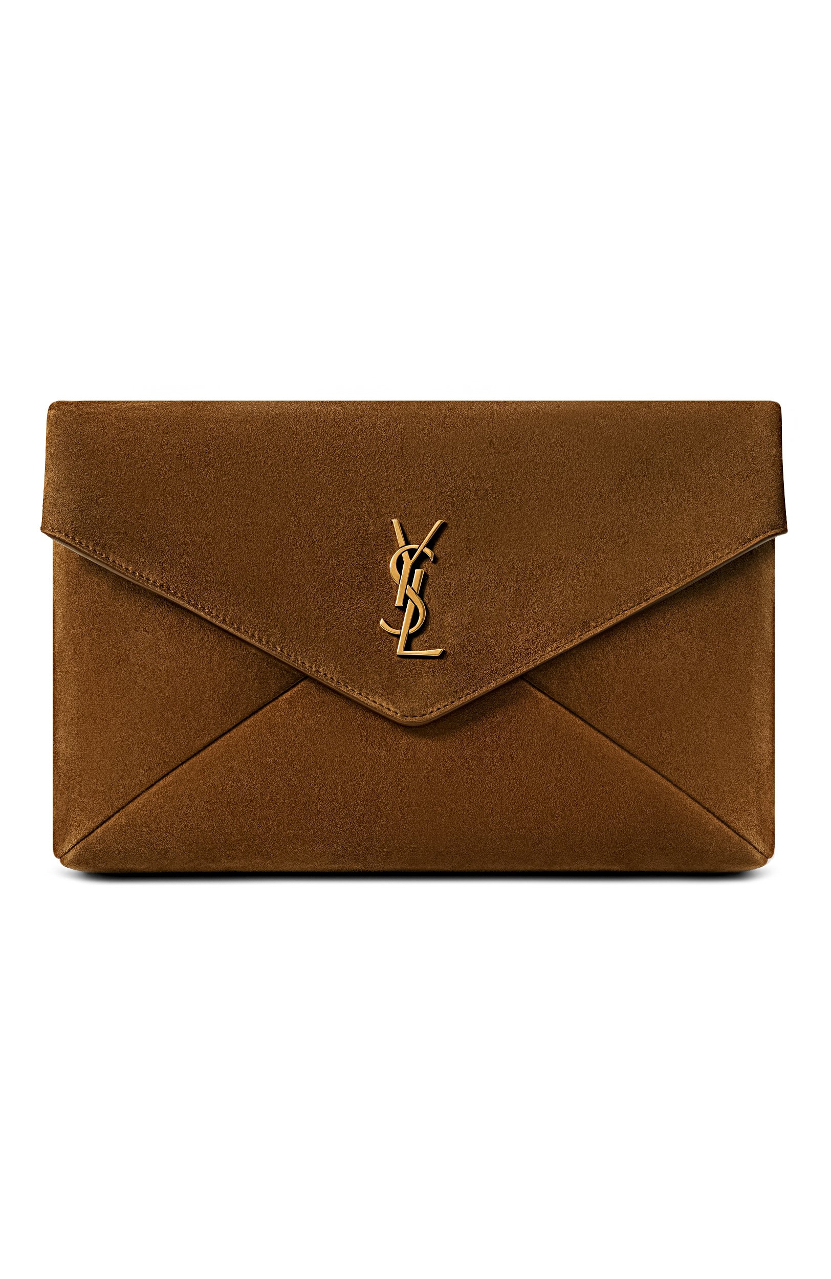 Клатч cassandre large SAINT LAURENT коричневого цвета по цене 169500 руб., арт. 769307/1U80W, фото 1 Клатч cassandre large SAINT LAURENT, арт. 769307/1U80W, фото 1