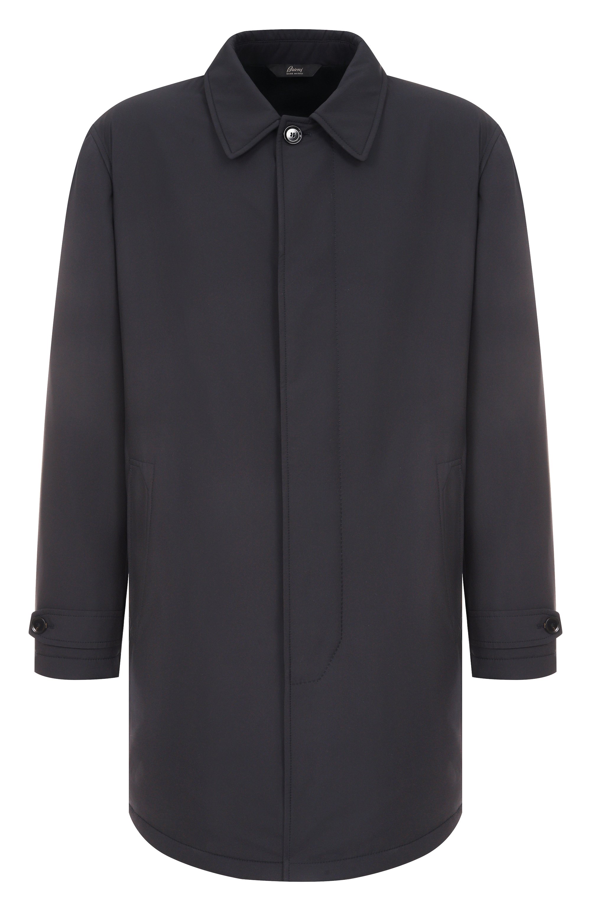 Плащ BRIONI темно-синего цвета по цене 330500 руб., арт. S0RE0LPA906, фото 1 Плащ BRIONI, арт. S0RE0LPA906, фото 1