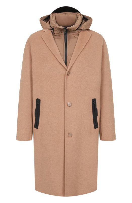 Шерстяное пальто с пуховой подстежкой Rudsak 6124503/DRAL Бежевый 6124503/DRAL